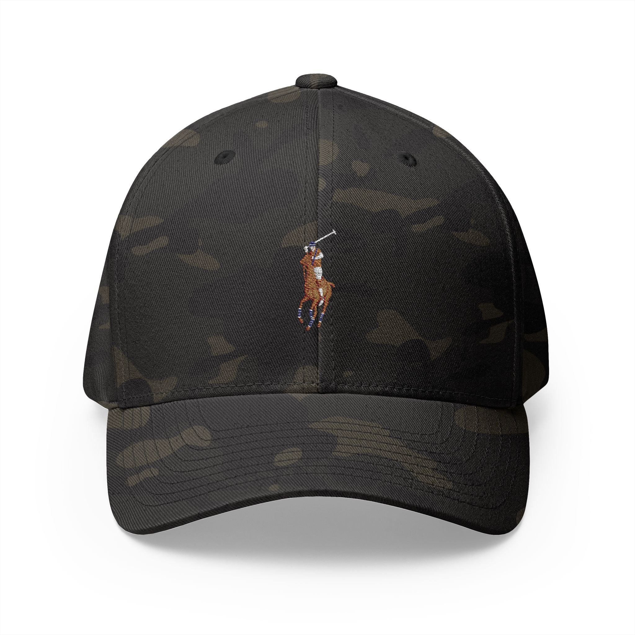 Polo Player Cap — Classic White Structured Baseball Hat