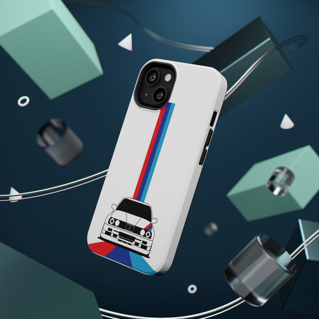 Phone Case — Retro Racing BMW Stripe Design (Impact-Resistant)
