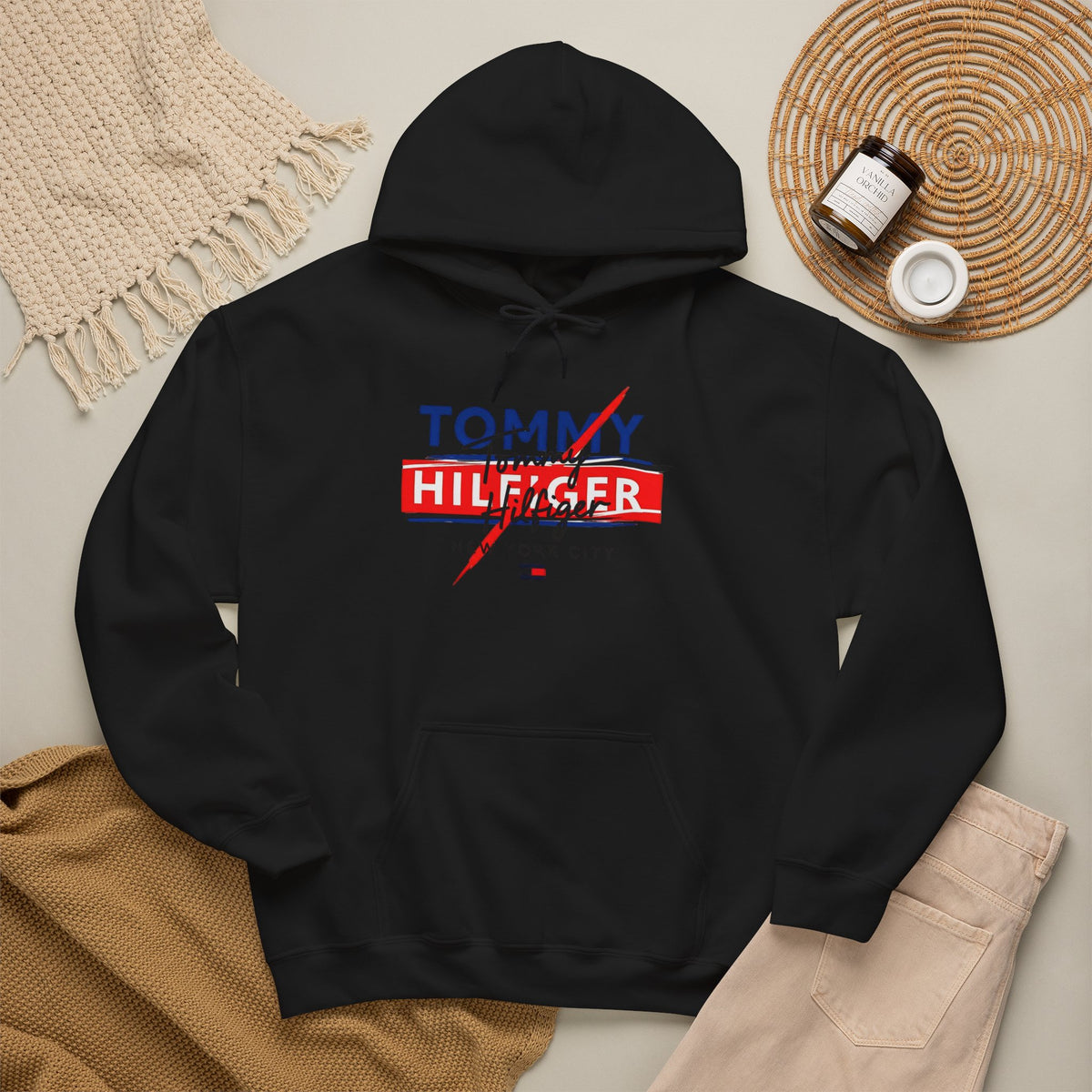 Hilfiger Hoodie – Vintage Red & Blue New York Sweatshirt