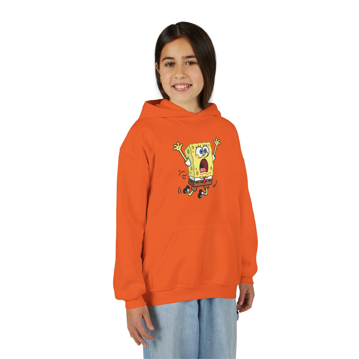 Panicked Yellow Sponge Heavy Blend Hooded Sweatshirt