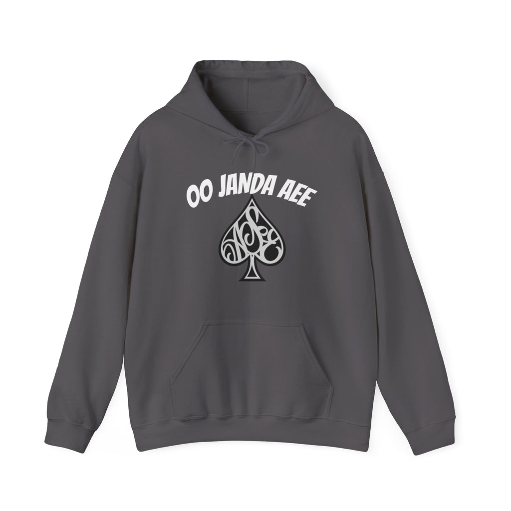 Spade OH JANDA A — Ornate Ace Playing Card Graphic Hoodie