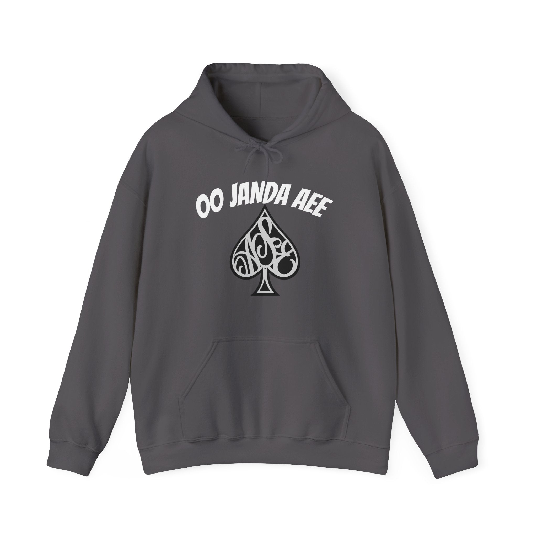 Spade OH JANDA A — Ornate Ace Playing Card Graphic Hoodie