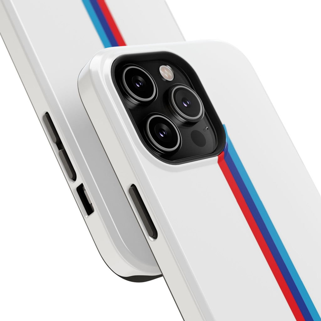 Phone Case — Retro Racing BMW Stripe Design (Impact-Resistant)