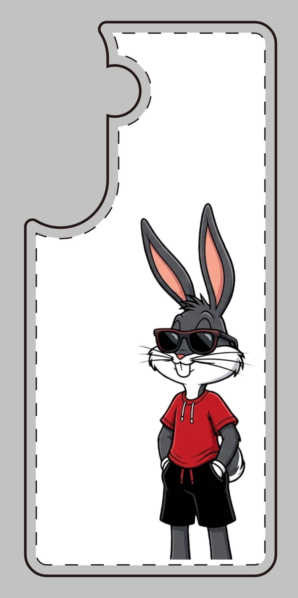 Custom print on any phone case Cool Bunny Cartoon Phone Case – Trendy Sunglasses Rabbit Design