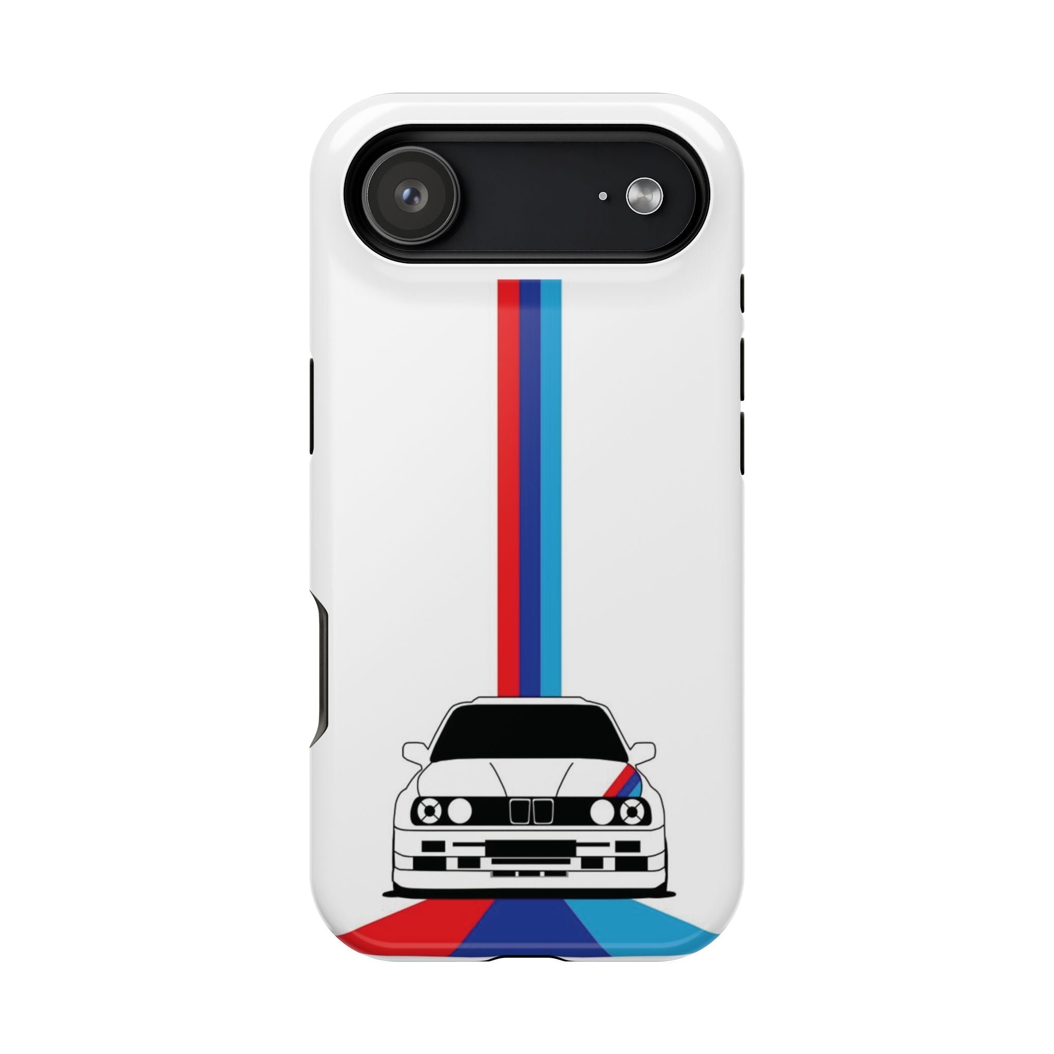 Phone Case — Retro Racing BMW Stripe Design (Impact-Resistant)