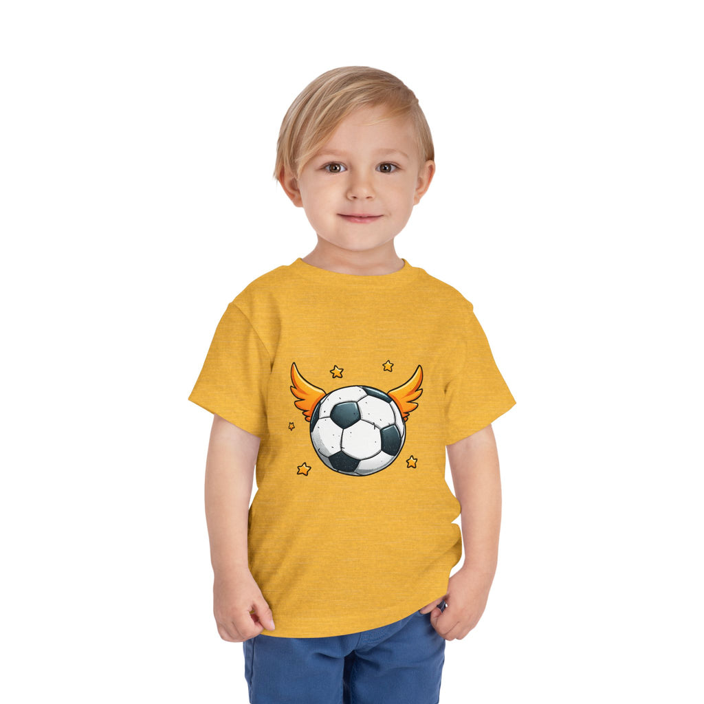 Toddler Soccer Tee — Winged Soccer Ball Kids Shirt
