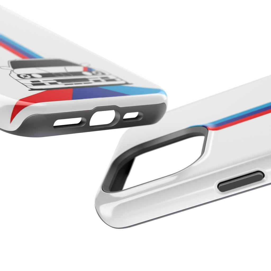 Phone Case — Retro Racing BMW Stripe Design (Impact-Resistant)