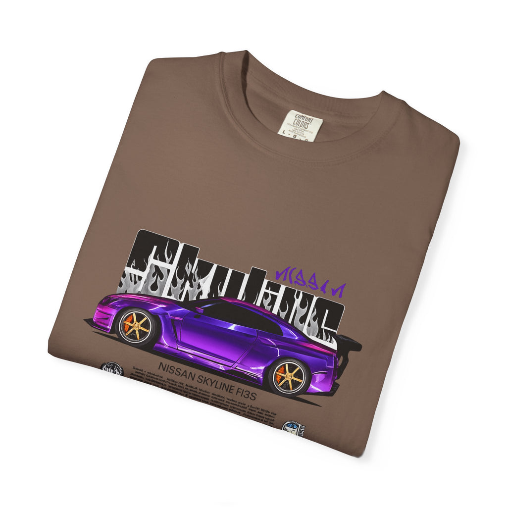 Street Racer Car T-Shirt — Purple Skyline Nissan Silvia Design