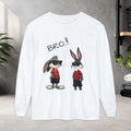 Bro! Cartoon Bunny Brothers Long Sleeve Tee — Funny Retro Rabbit Graphic Shirt