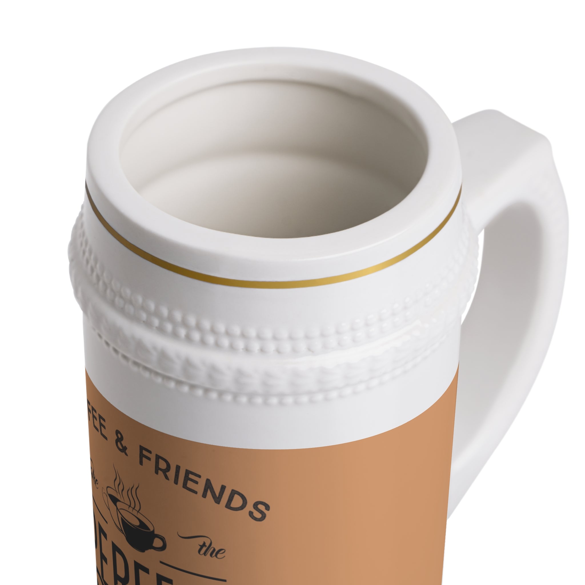 Perfect Blend Stein Mug — Coffee & Friends Ceramic Beer Stein