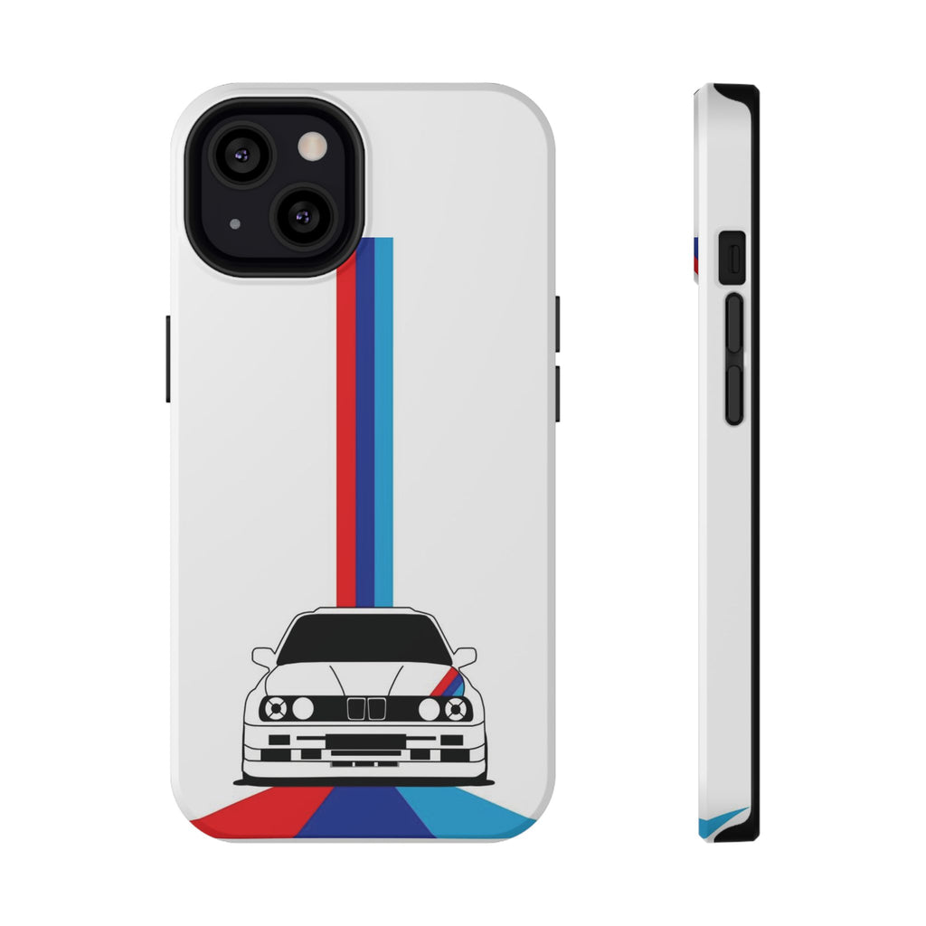 Phone Case — Retro Racing BMW Stripe Design (Impact-Resistant)