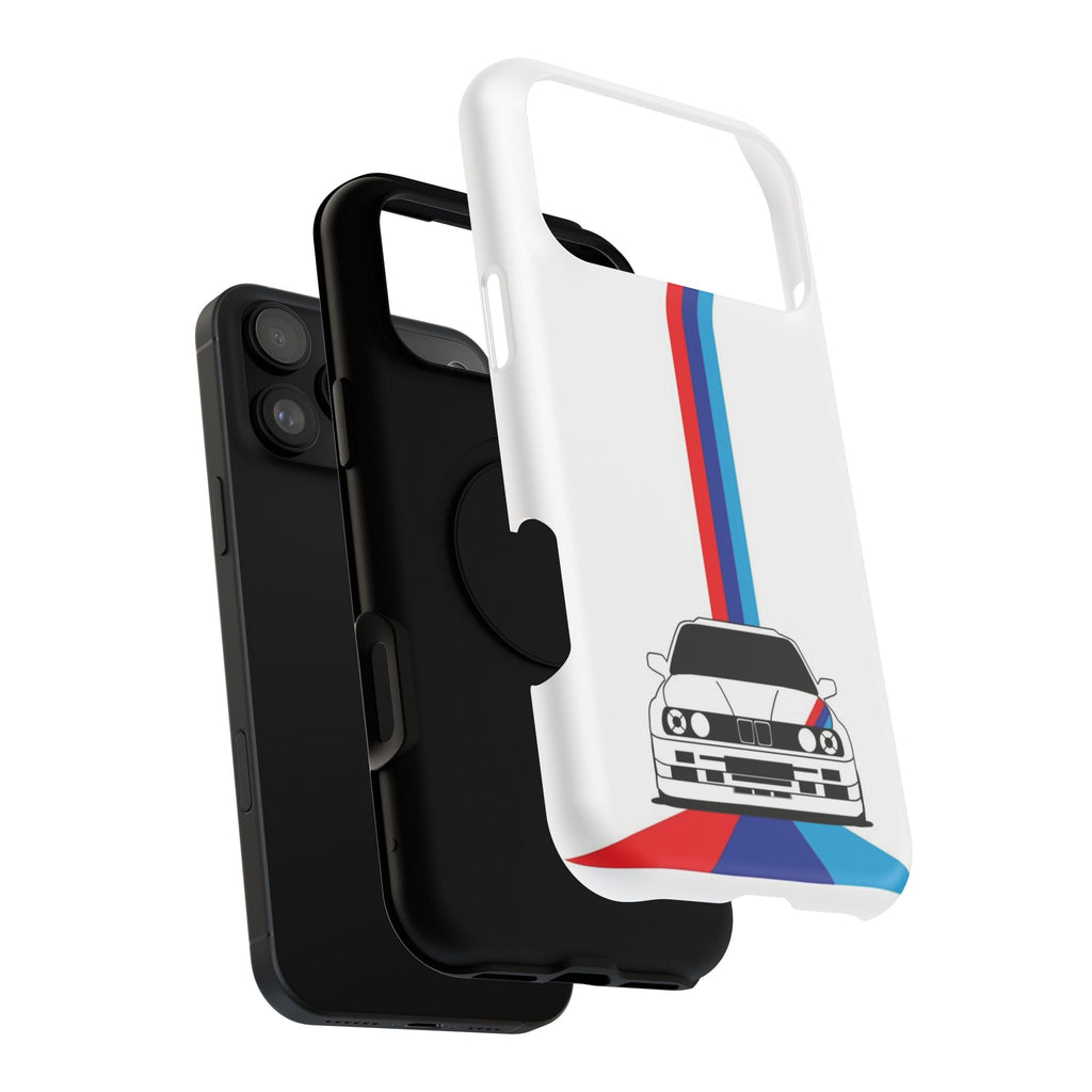 Phone Case — Retro Racing BMW Stripe Design (Impact-Resistant)