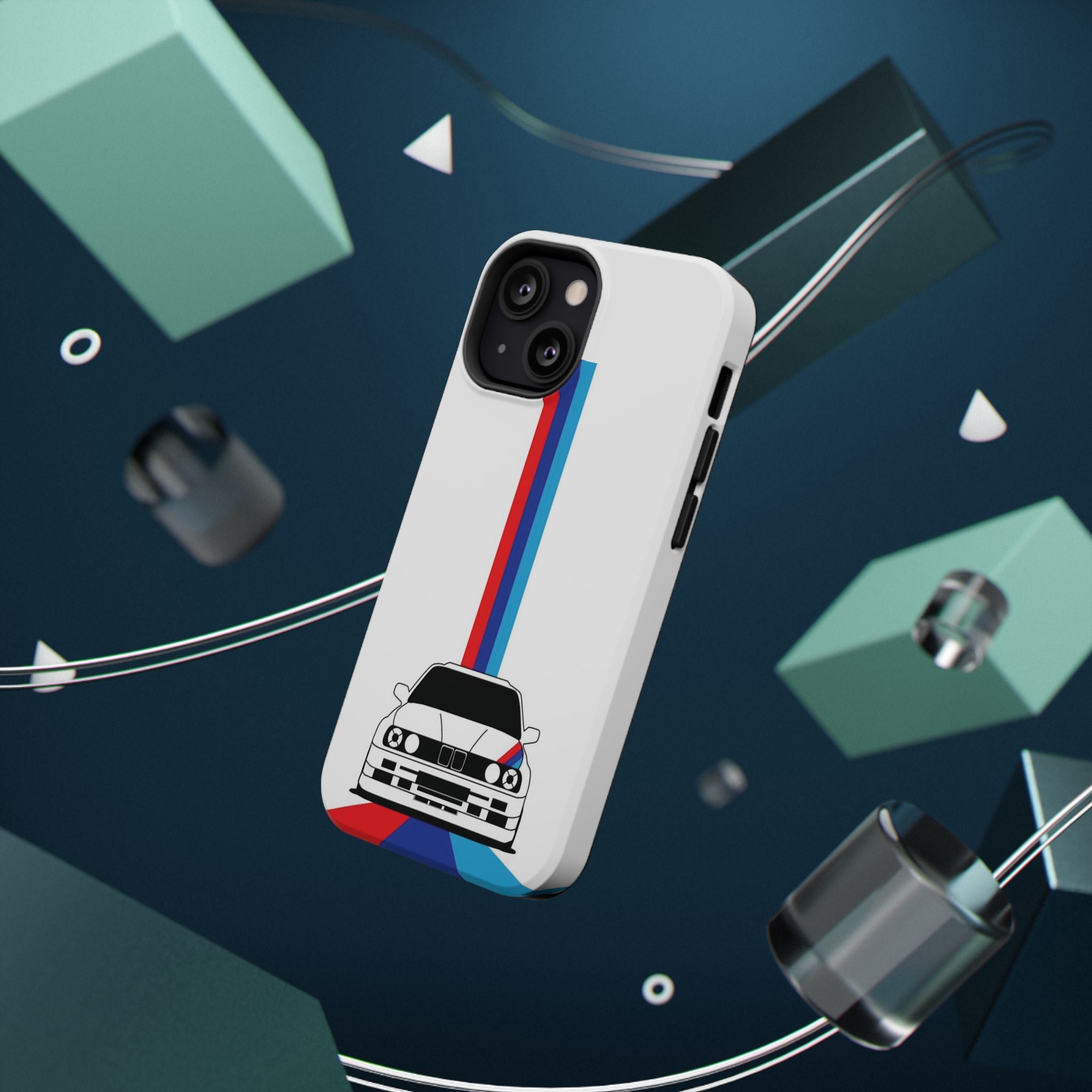 Phone Case — Retro Racing BMW Stripe Design (Impact-Resistant)