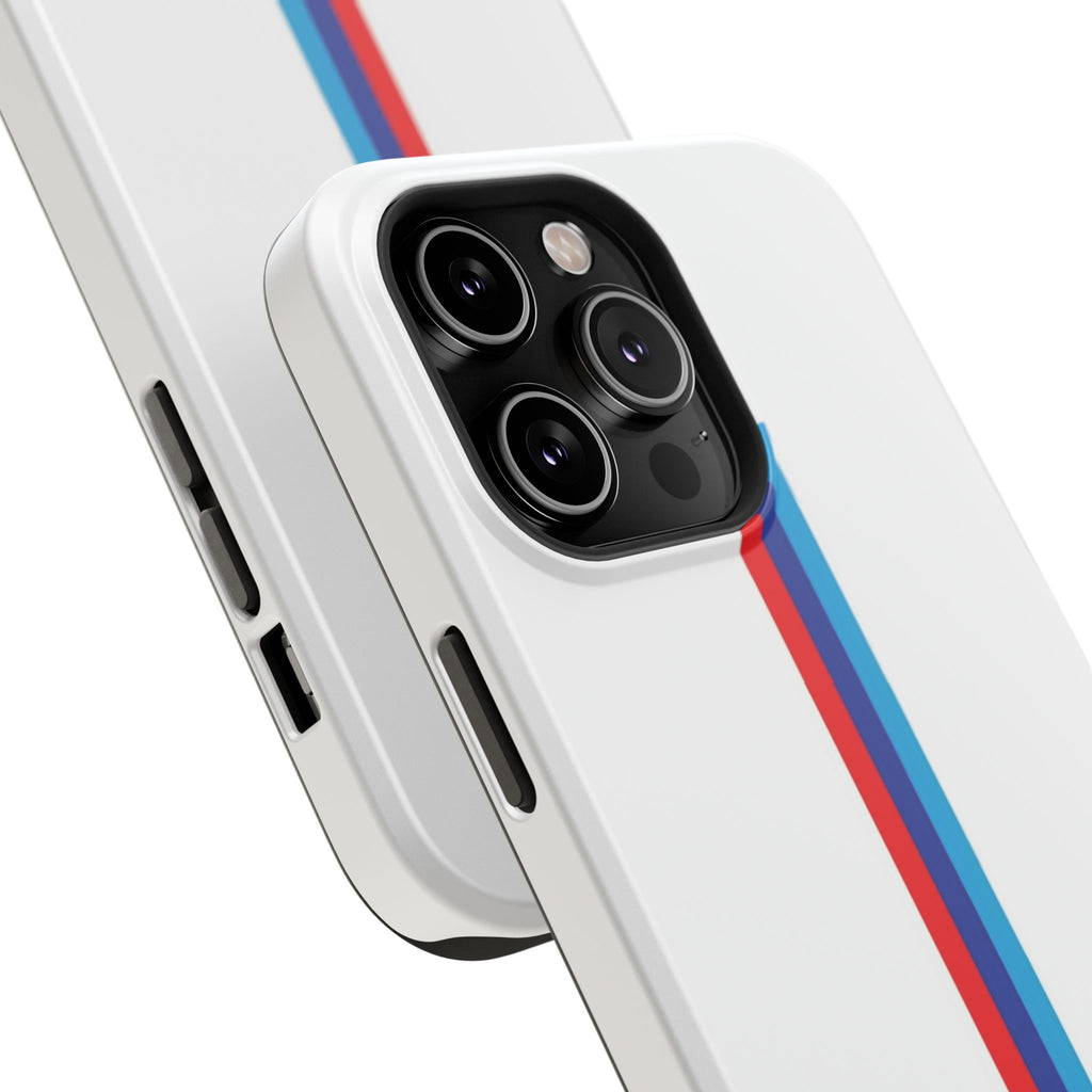 Phone Case — Retro Racing BMW Stripe Design (Impact-Resistant)