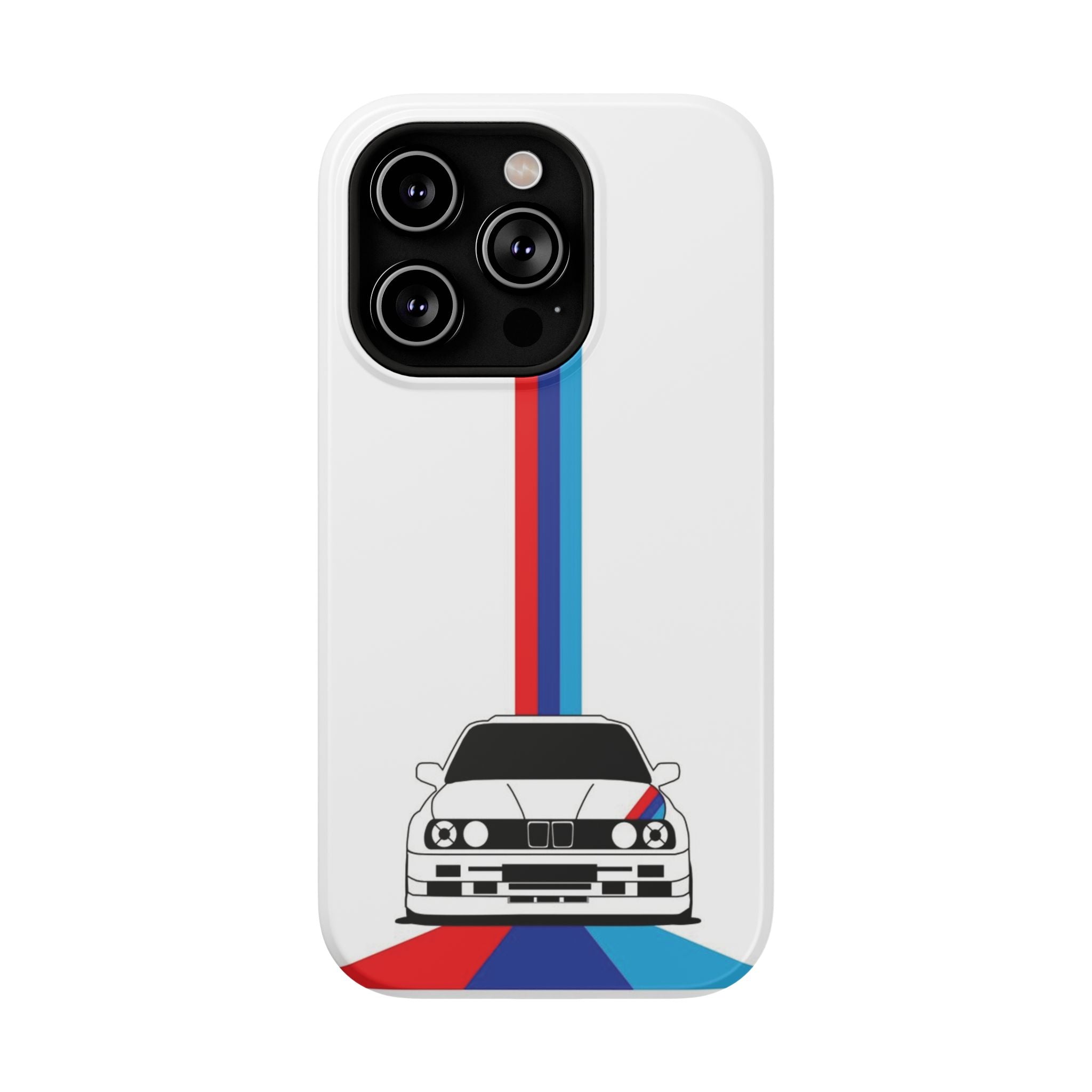 Phone Case — Retro Racing BMW Stripe Design (Impact-Resistant)