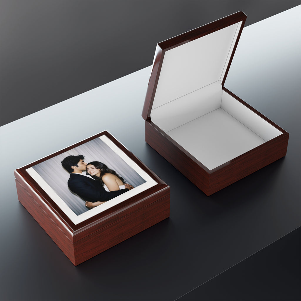 Add your Personalized Photo Jewelry Box — Custom Couple Picture Keepsake