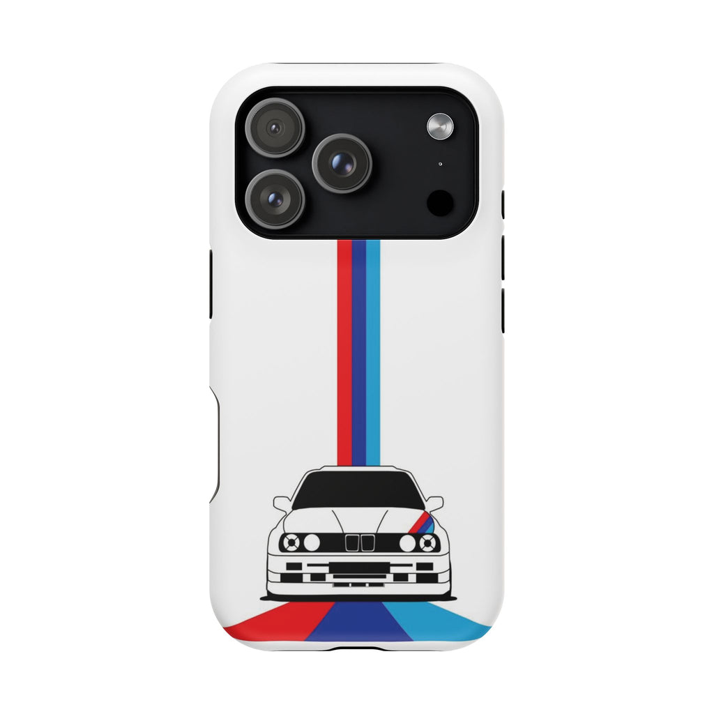 Phone Case — Retro Racing BMW Stripe Design (Impact-Resistant)