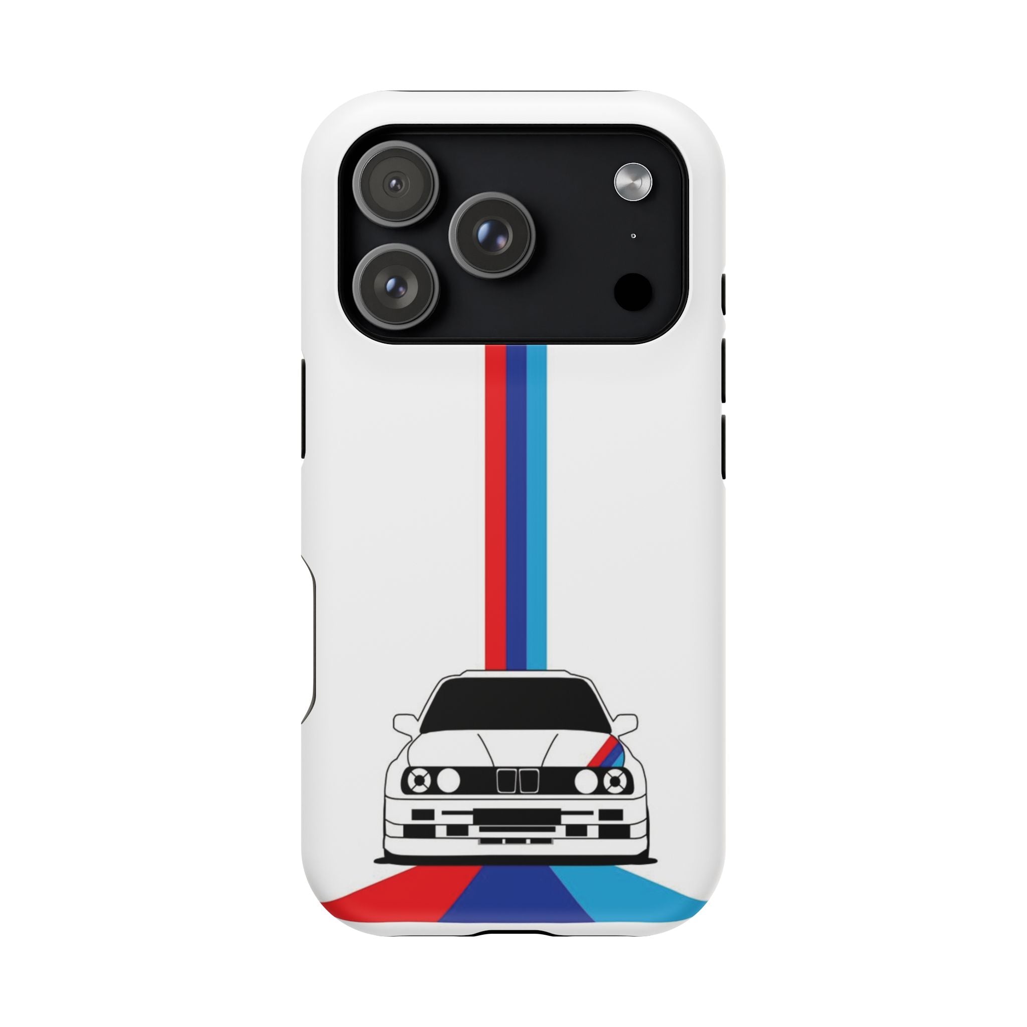 Phone Case — Retro Racing BMW Stripe Design (Impact-Resistant)