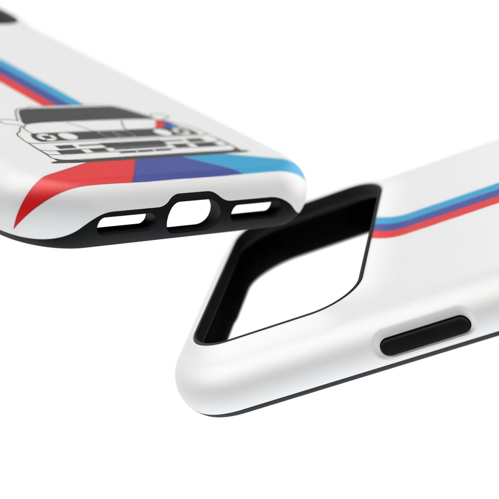 Phone Case — Retro Racing BMW Stripe Design (Impact-Resistant)