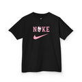 Kids T‑Shirt — Pink 'NIKE' Kitty Logo Tee