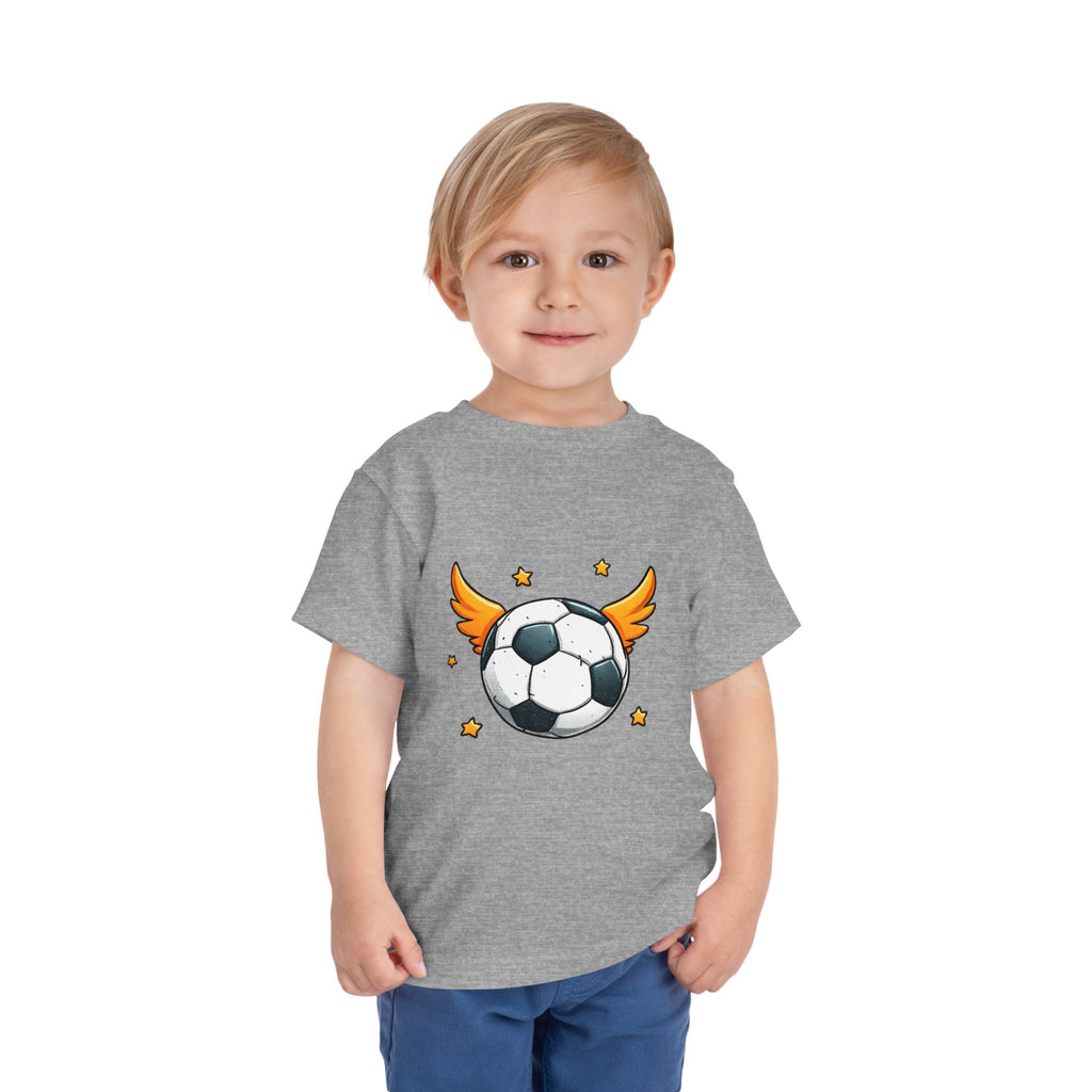 Toddler Soccer Tee — Winged Soccer Ball Kids Shirt
