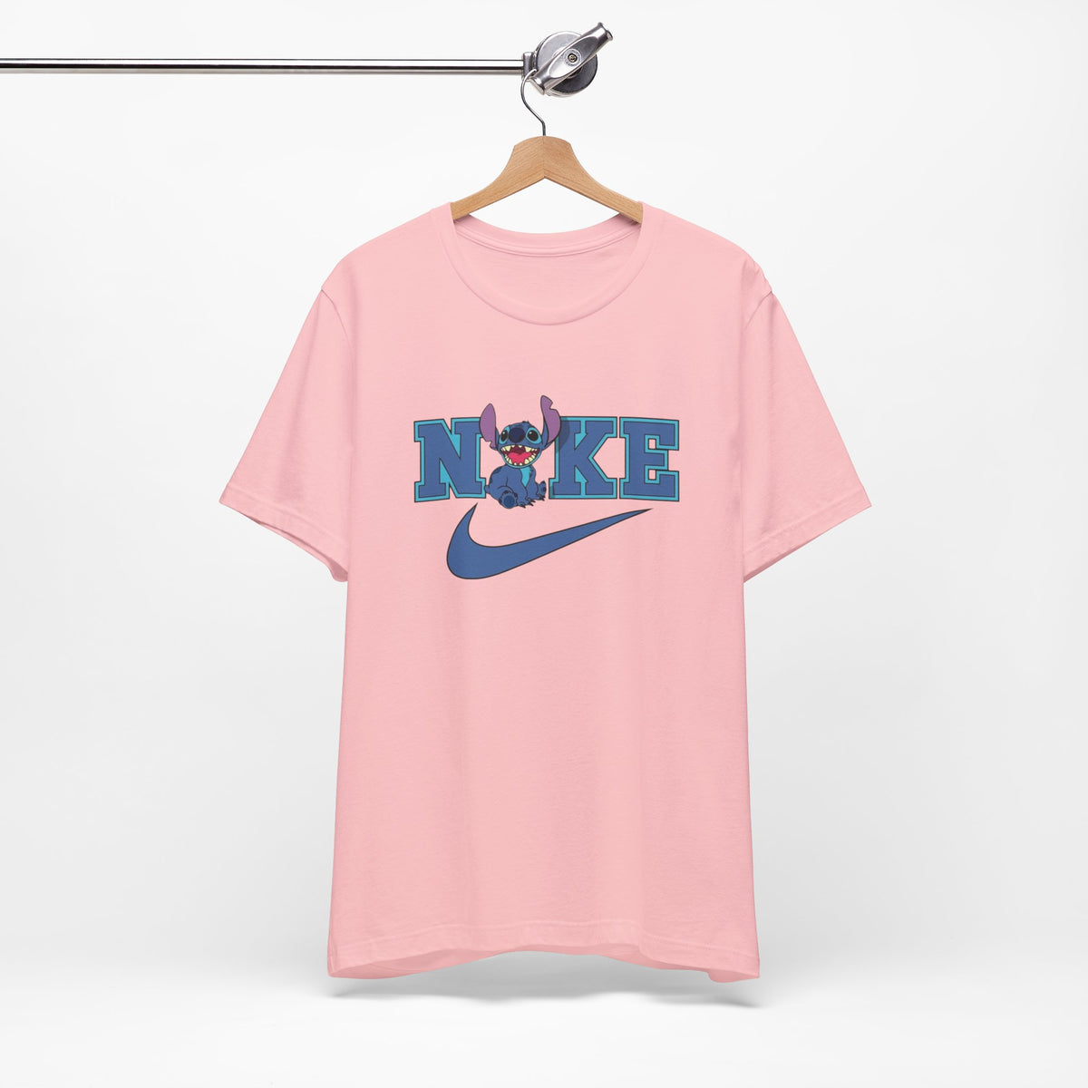 Stitch x Nike Parody Tee — Playful Cartoon Graphic T-Shirt