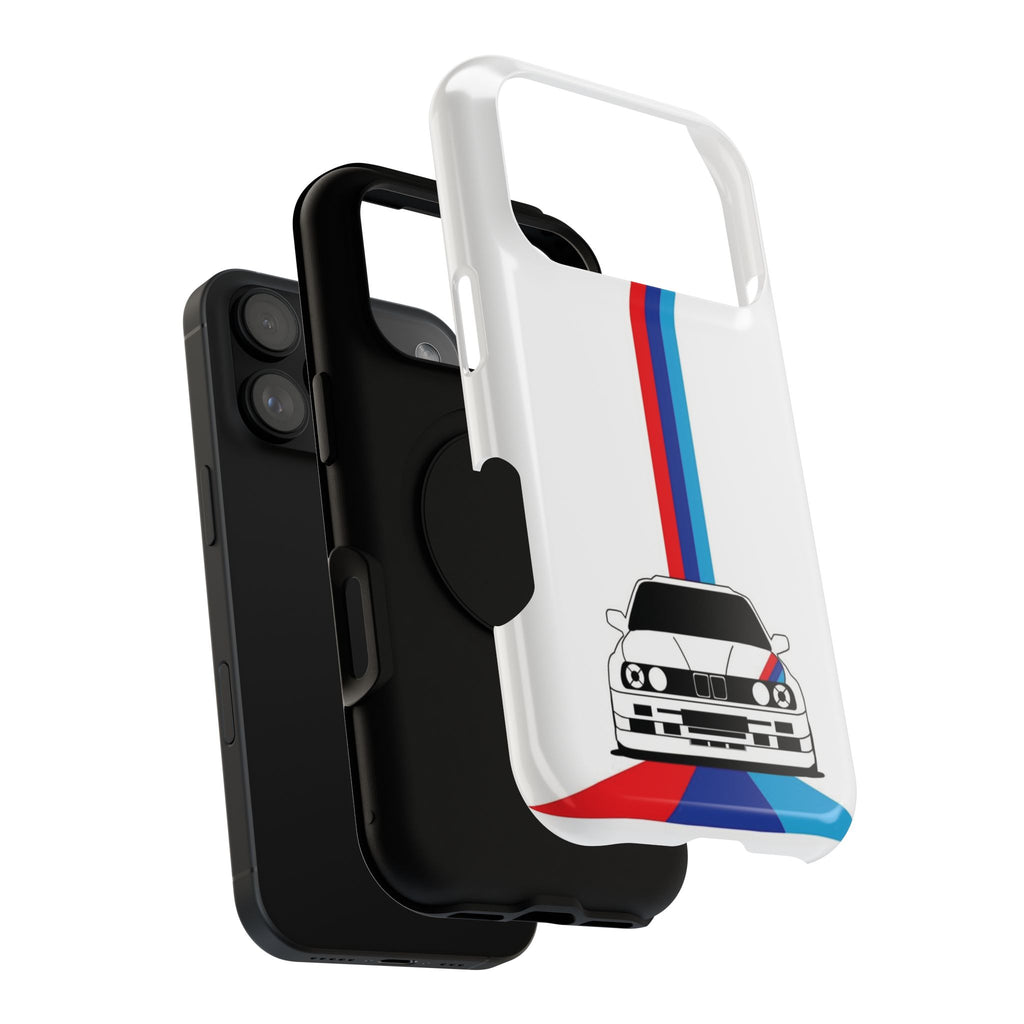 Phone Case — Retro Racing BMW Stripe Design (Impact-Resistant)