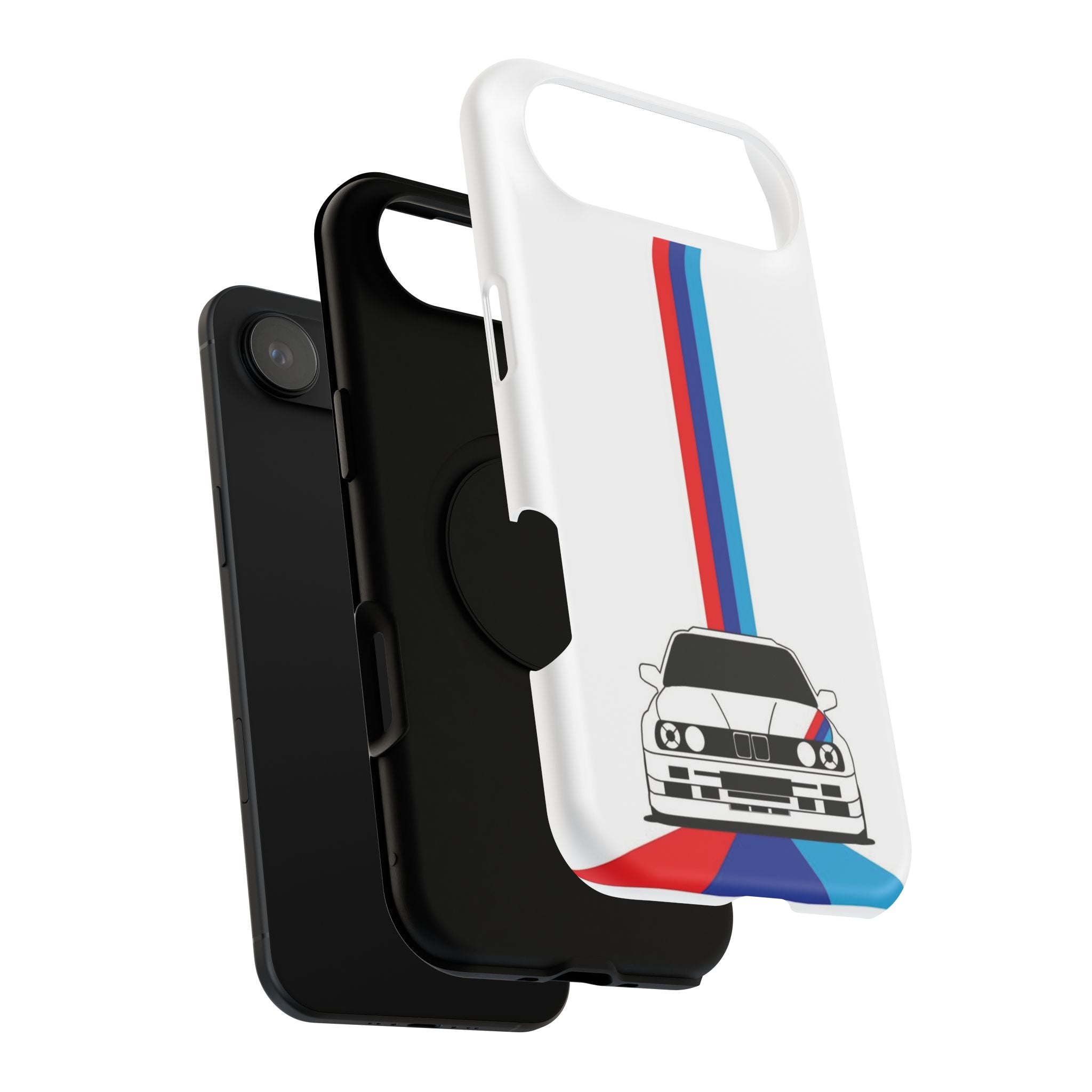 Phone Case — Retro Racing BMW Stripe Design (Impact-Resistant)