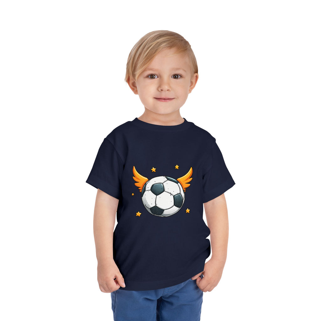 Toddler Soccer Tee — Winged Soccer Ball Kids Shirt