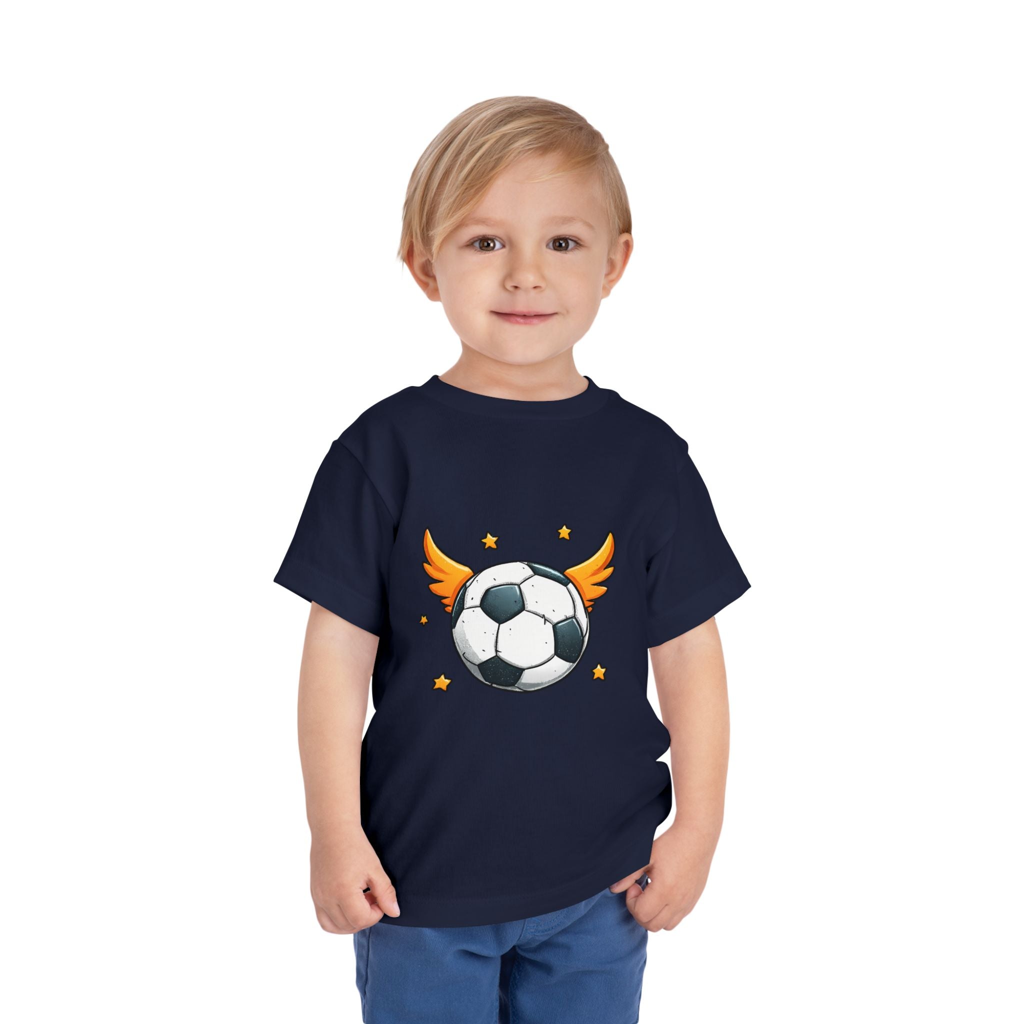 Toddler Soccer Tee — Winged Soccer Ball Kids Shirt