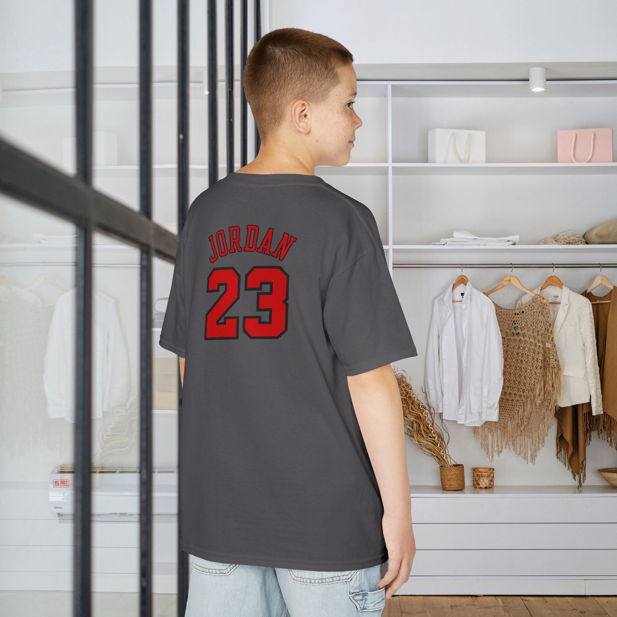 Kids 'Jordan 23' Basketball Tee - Red Jumpman Logo