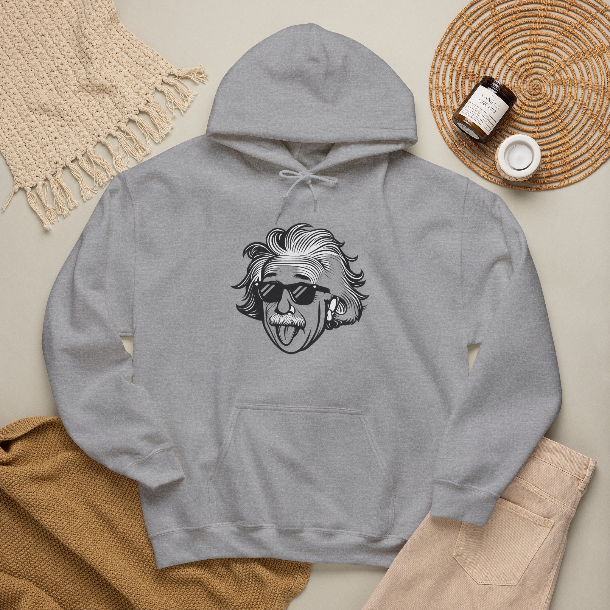 Einstein Tongue Hoodie — 'Trust No Bitch' Graphic Pullover