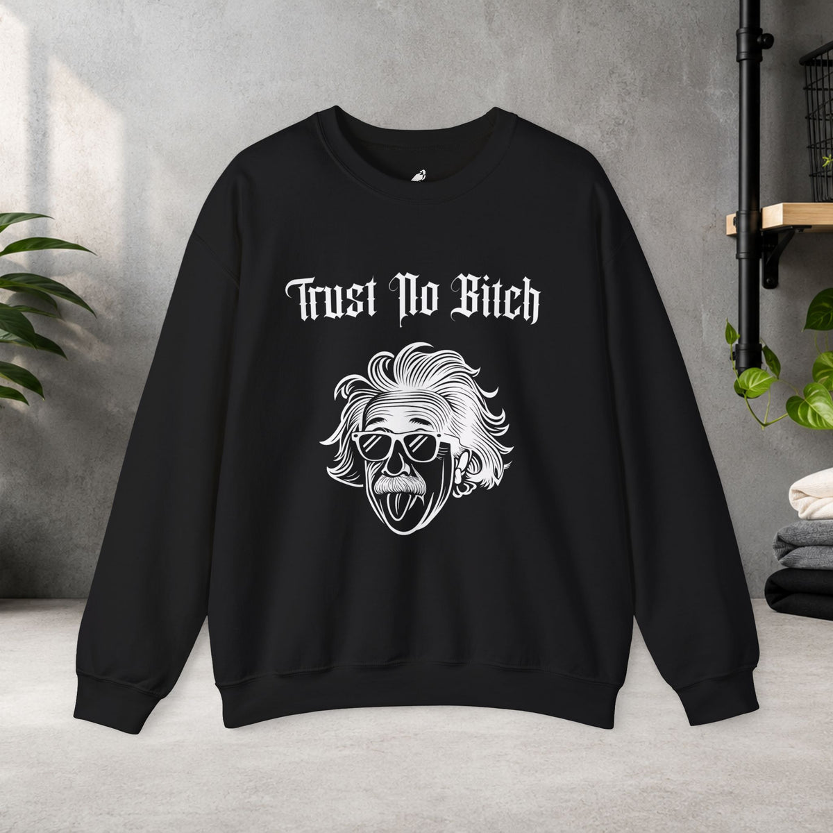 'Trust No Bitch' Graphic Sweatshirt — Gothic Demon Girl Crewneck