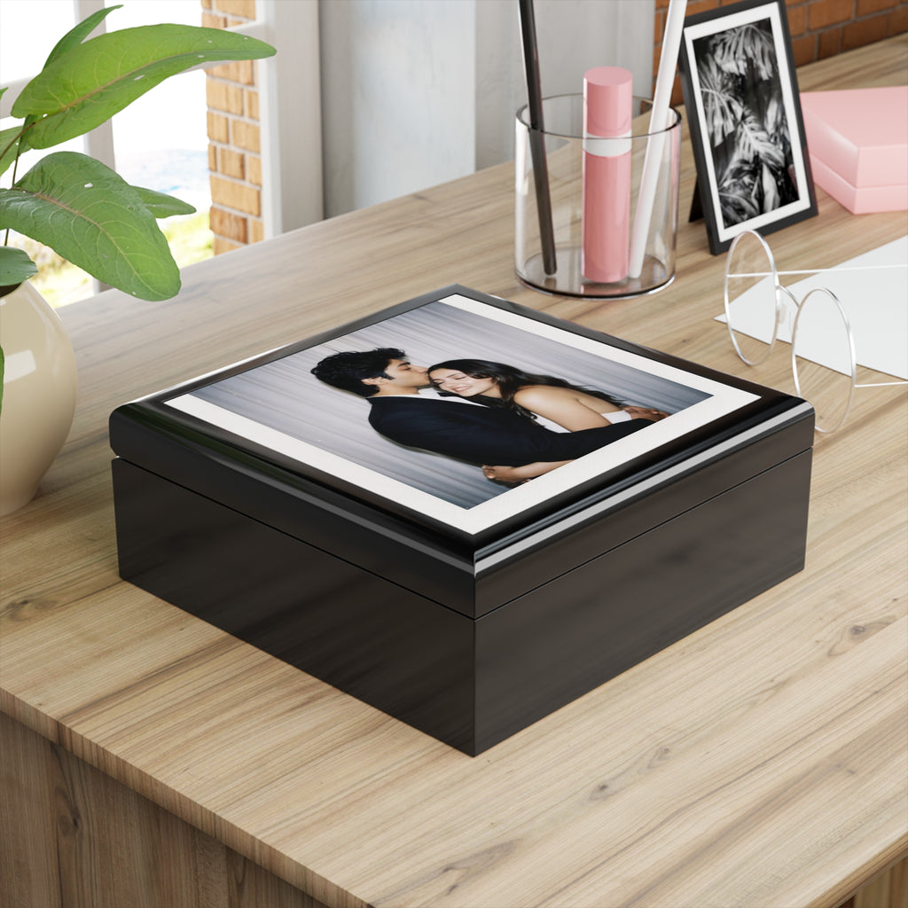 Add your Personalized Photo Jewelry Box — Custom Couple Picture Keepsake
