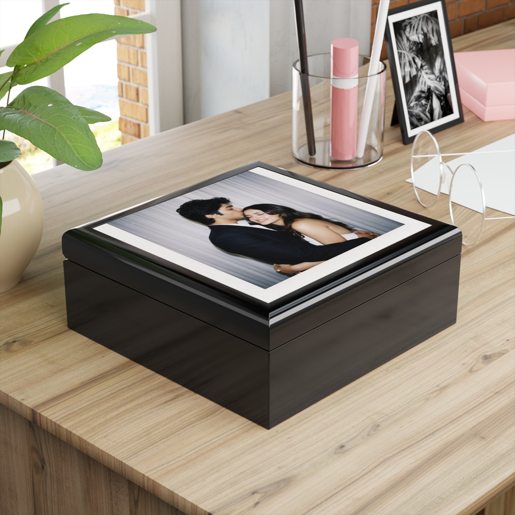 Add your Personalized Photo Jewelry Box — Custom Couple Picture Keepsake