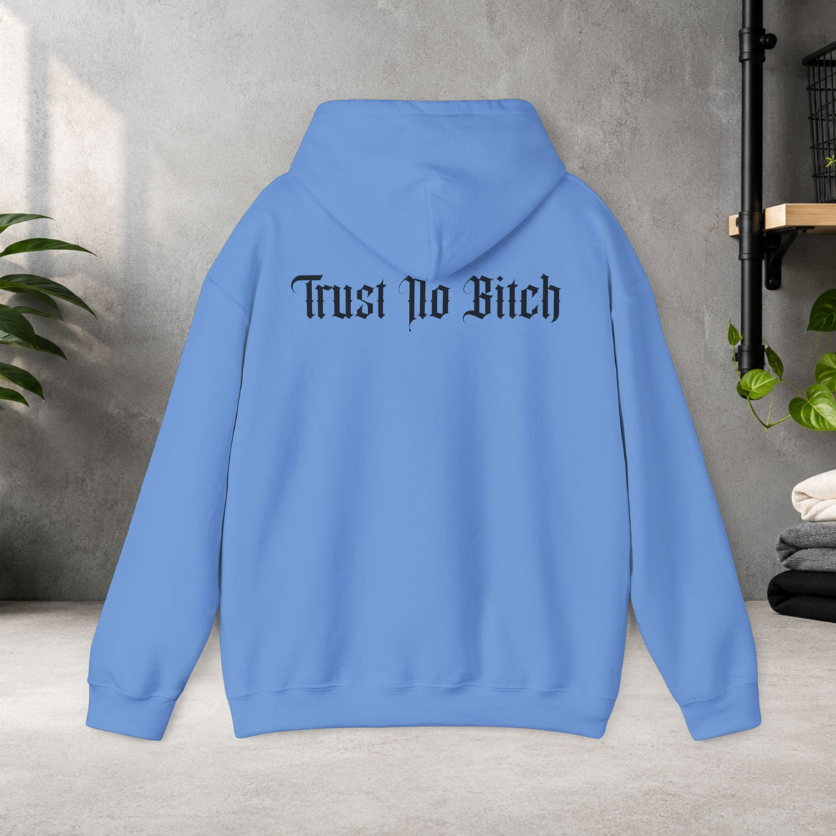 Einstein Tongue Hoodie — 'Trust No Bitch' Graphic Pullover