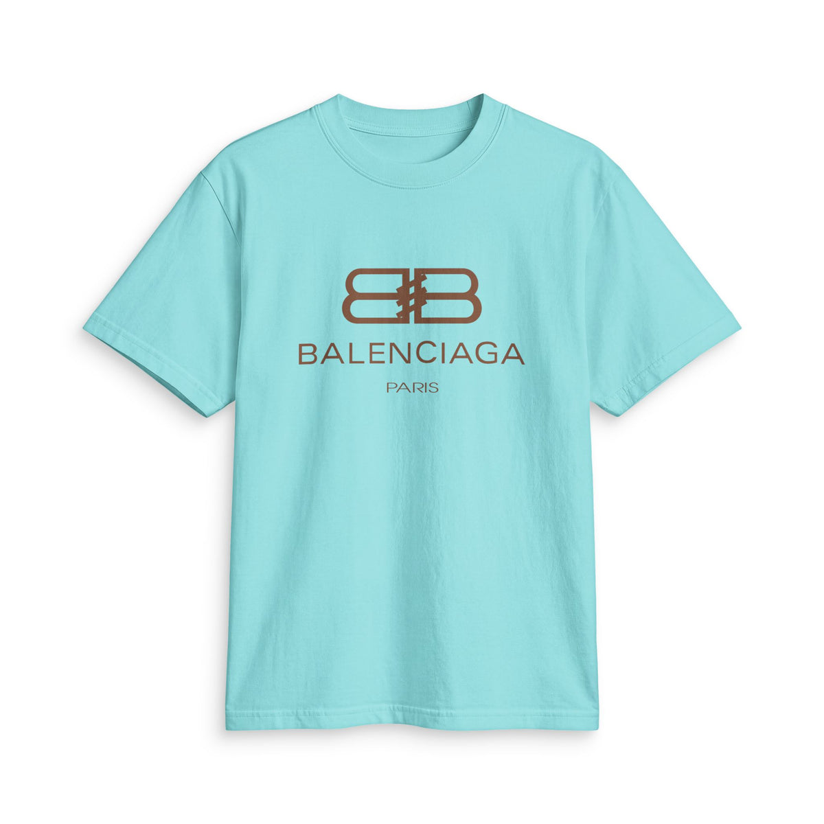 Balenci T-Shirt — Minimal Brown Monogram "Balenciaga Paris"