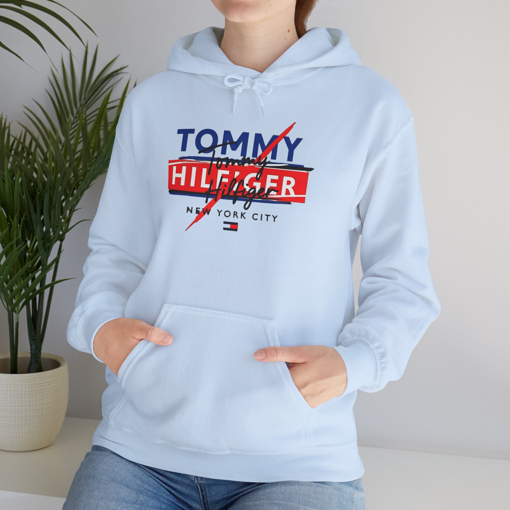 Hilfiger Hoodie – Vintage Red & Blue New York Sweatshirt