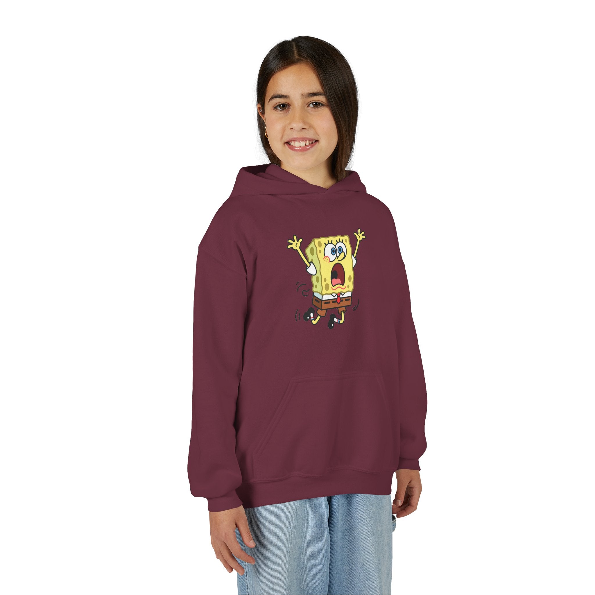 Panicked Yellow Sponge Heavy Blend Hooded Sweatshirt