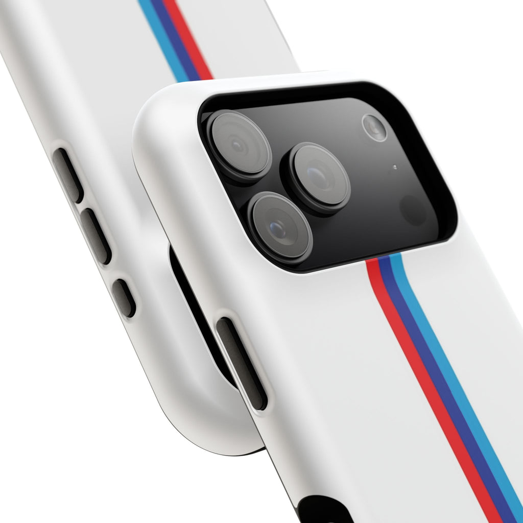 Phone Case — Retro Racing BMW Stripe Design (Impact-Resistant)