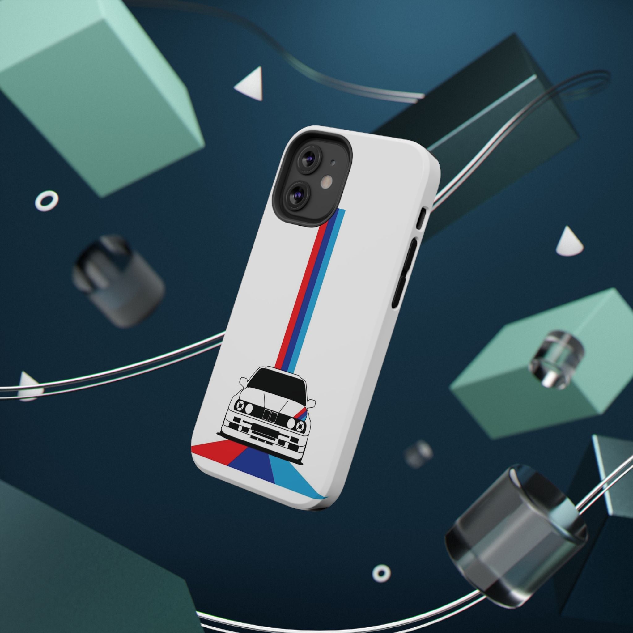 Phone Case — Retro Racing BMW Stripe Design (Impact-Resistant)