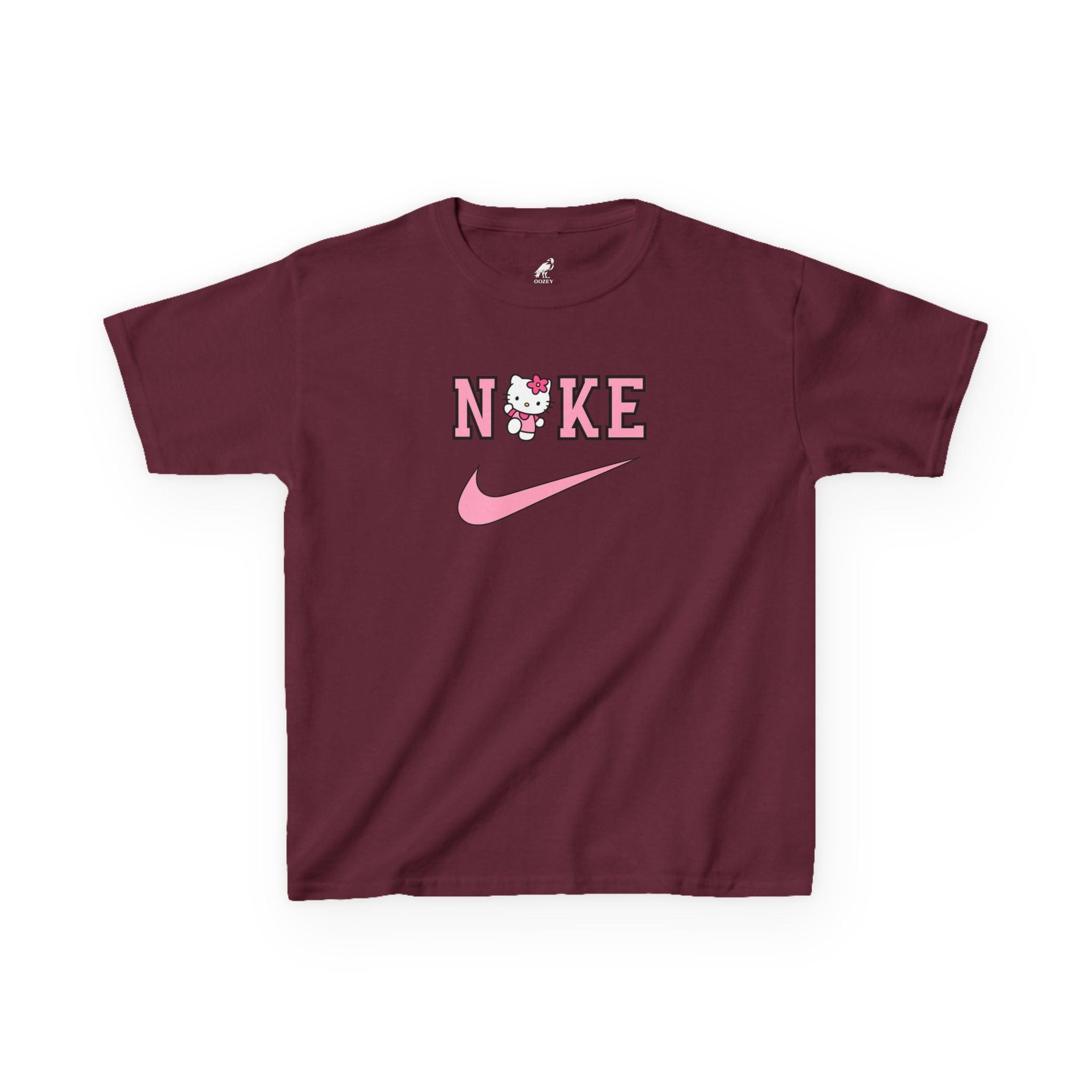 Kids T‑Shirt — Pink 'NIKE' Kitty Logo Tee