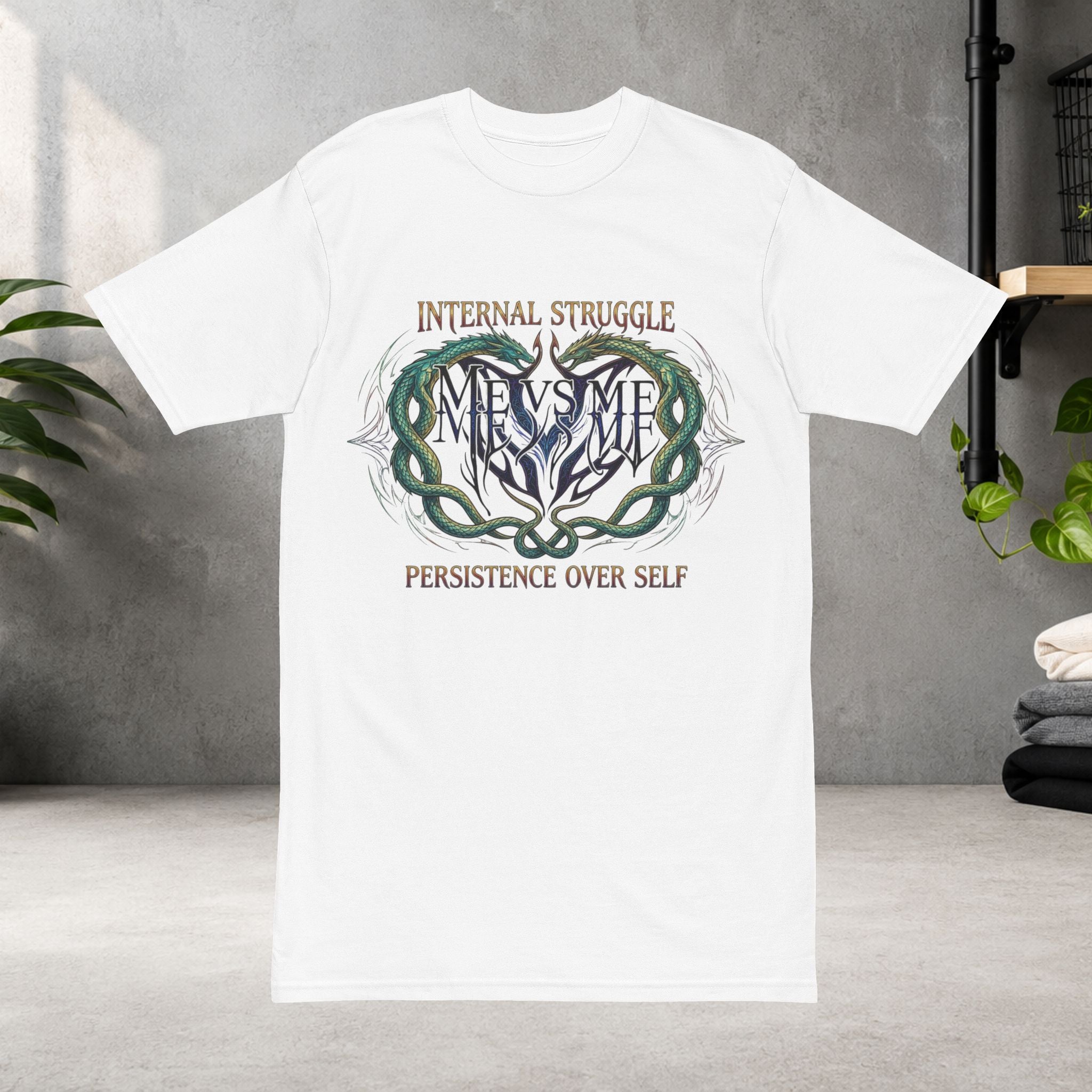 Internal Struggle 'Me vs Me' Graphic Tee — Persistence Over Self