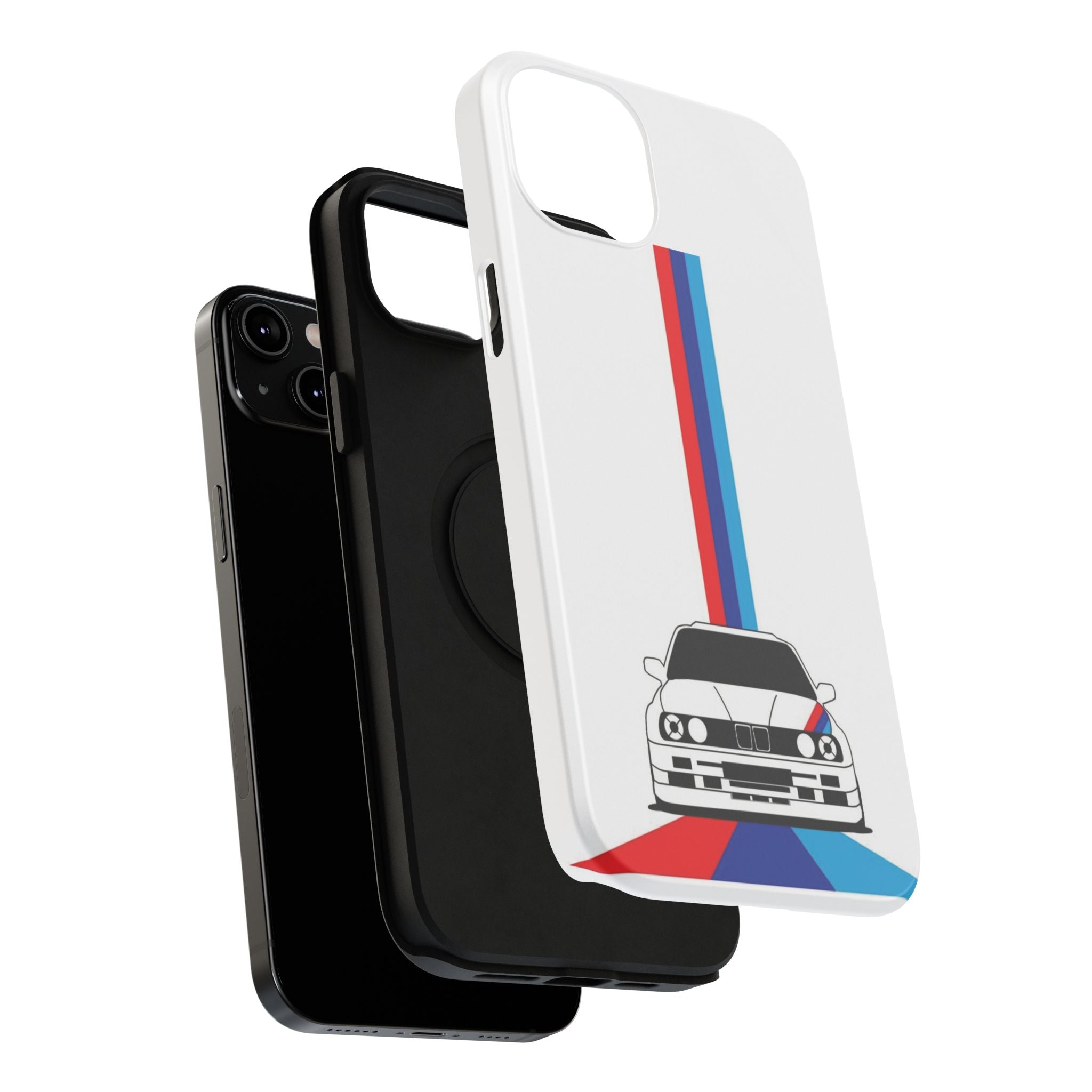 Phone Case — Retro Racing BMW Stripe Design (Impact-Resistant)