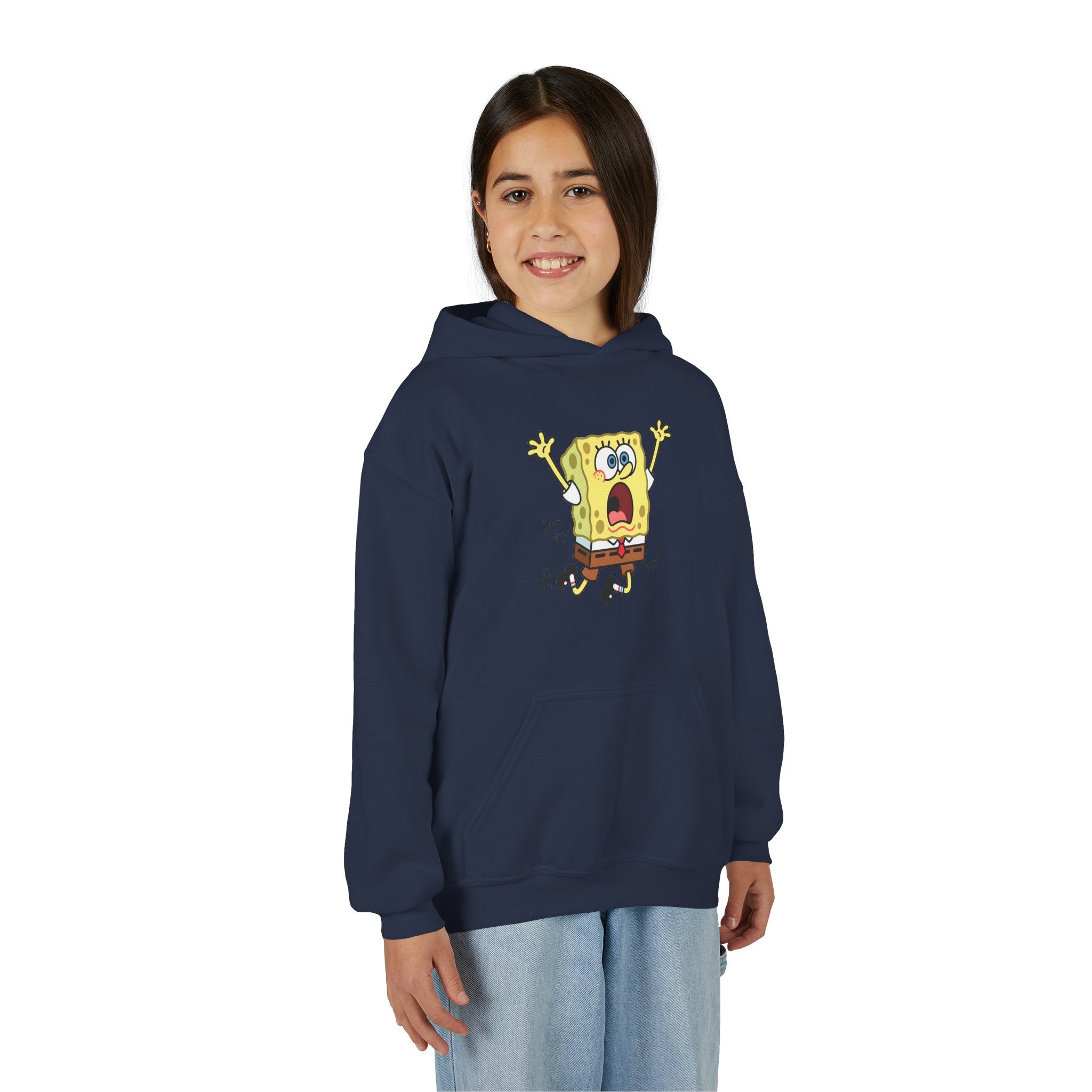 Panicked Yellow Sponge Heavy Blend Hooded Sweatshirt