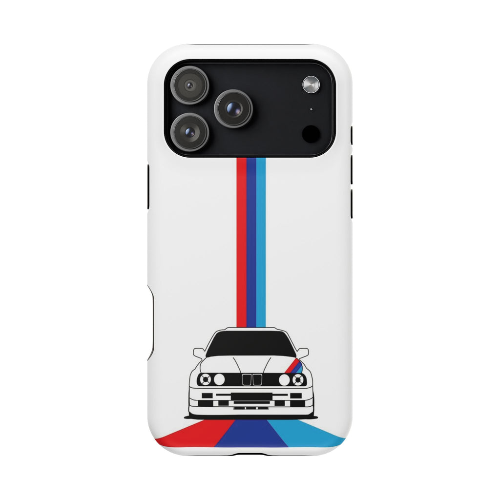 Phone Case — Retro Racing BMW Stripe Design (Impact-Resistant)