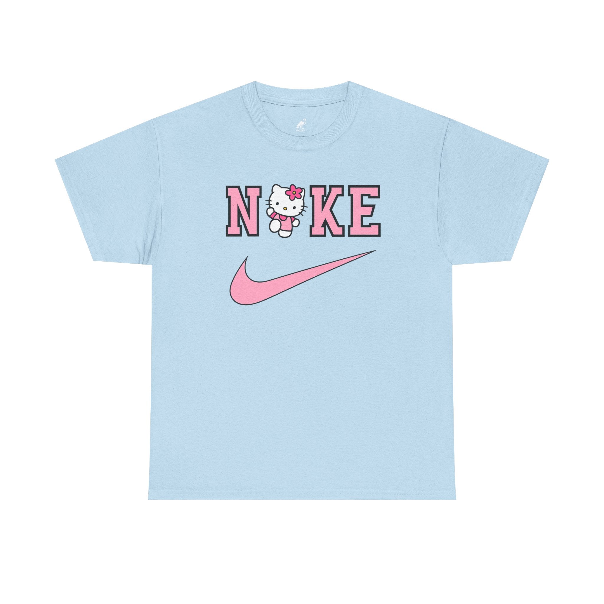 Hello Kitty x Pink Swoosh Tee — "NIKE" Parody Graphic T‑Shirt