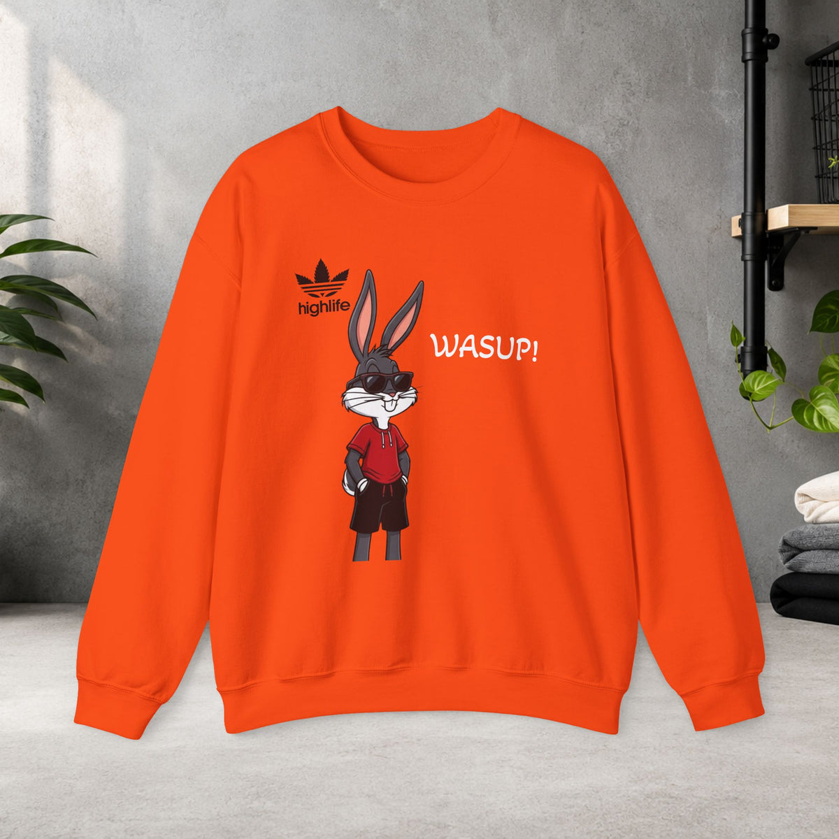 Wasup! Bunny Graphic Sweatshirt