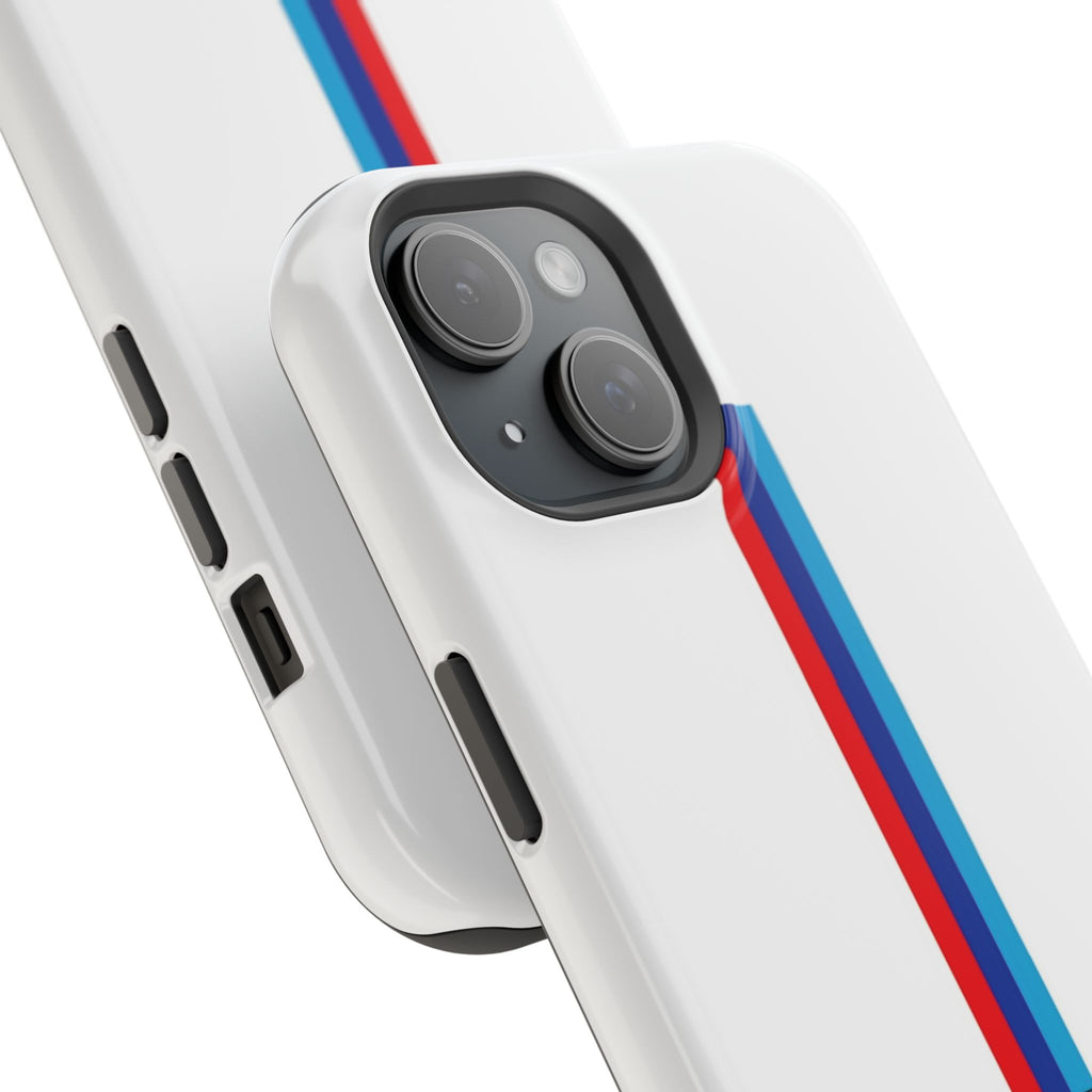 Phone Case — Retro Racing BMW Stripe Design (Impact-Resistant)