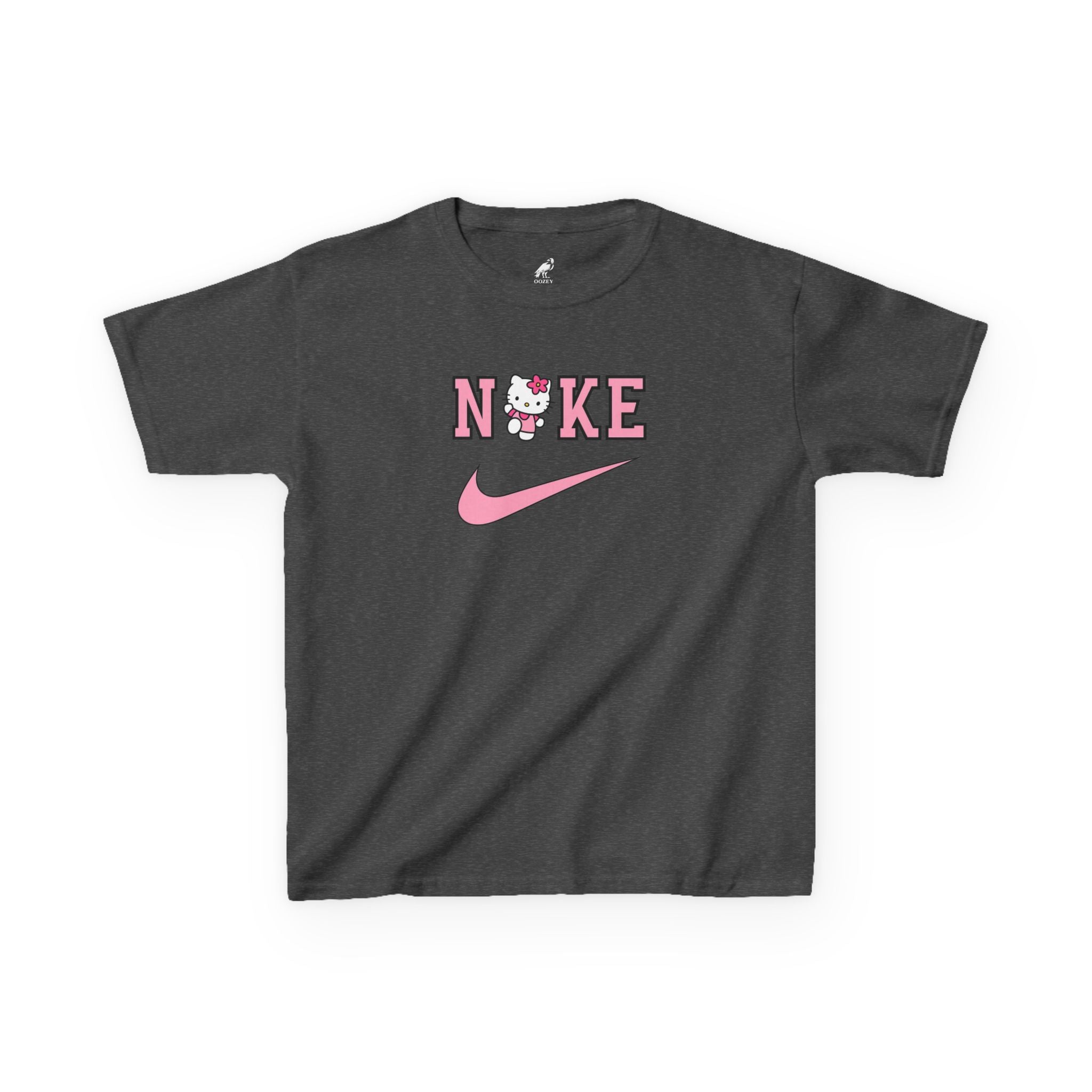 Kids T‑Shirt — Pink 'NIKE' Kitty Logo Tee